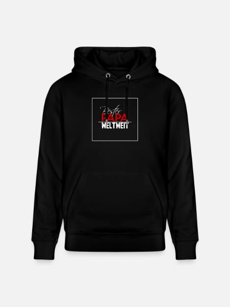 Bedste Far - PAPA Worldwide RED MÆRKET - Stanley/Stella CRUISER økologisk unisex-hoodie - sort