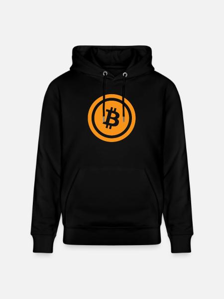 Bitcoin logo shirt gift - Stanley/Stella CRUISER Unisex Organic Hoodie - black