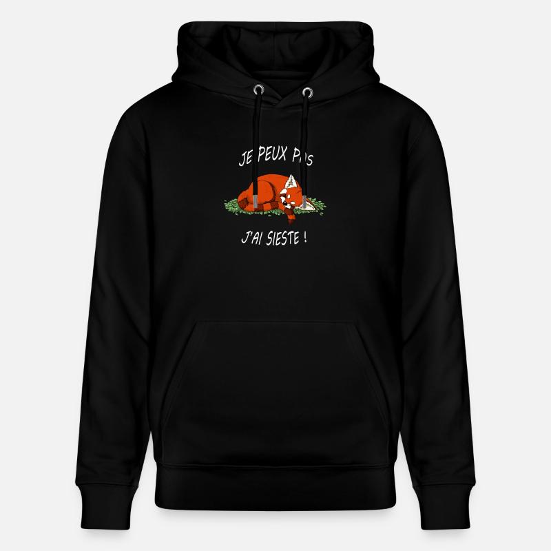 panda roux - Sweat à capuche bio CRUISER Stanley/Stella Unisexe - noir