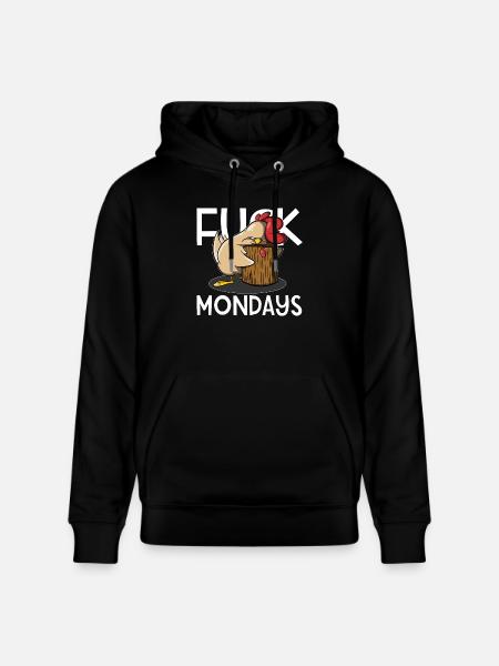 Fuck Mondays - Stanley/Stella CRUISER Unisex Organic Hoodie - black
