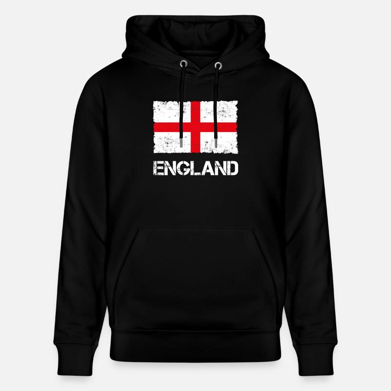 Angleterre - Sweat à capuche bio CRUISER Stanley/Stella Unisexe - noir