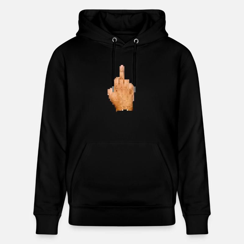 Pixel de doigt moyen censuré - Sweat à capuche bio CRUISER Stanley/Stella Unisexe - noir