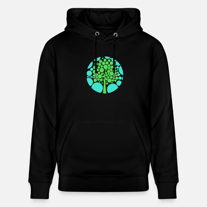 Arbre d'illusion optique - Sweat à capuche bio CRUISER Stanley/Stella Unisexe - noir
