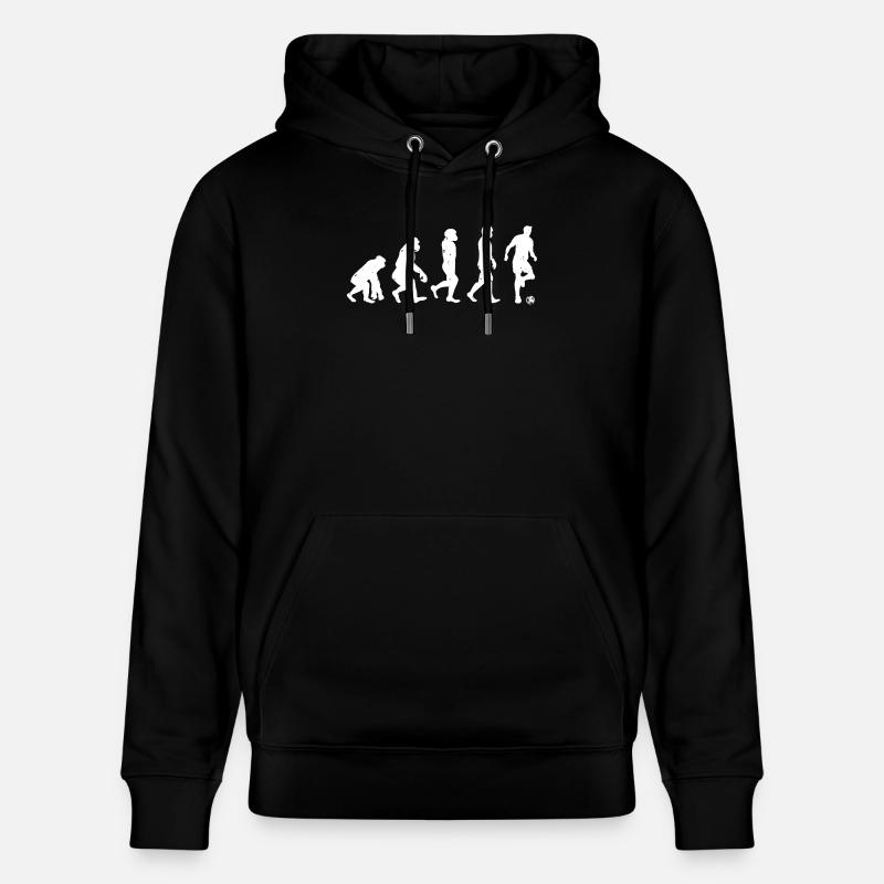 Mankind Evolution Soccer - Evolution Fußball - Stanley/Stella Unisex Bio-Hoodie CRUISER  - Schwarz