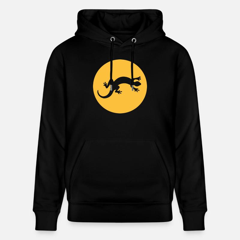 Gecko Salamander Eidechse - Stanley/Stella Unisex Bio-Hoodie CRUISER  - Schwarz