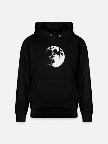 Moon sketch drawing - Stanley/Stella CRUISER Unisex Organic Hoodie - black