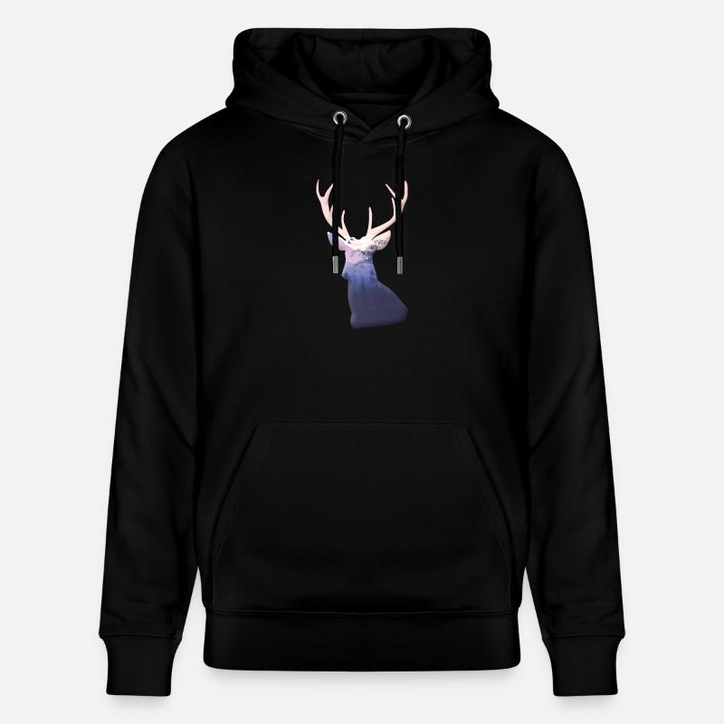 Cerf - Sweat à capuche bio CRUISER Stanley/Stella Unisexe - noir