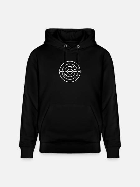 Target (white) - Stanley/Stella CRUISER Unisex Organic Hoodie - black