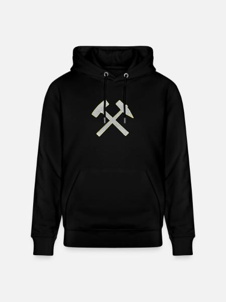 Glück Auf! Logo Schlägel und Eisen Schmuck Bling - Stanley/Stella Unisex Bio-Hoodie CRUISER  - Schwarz