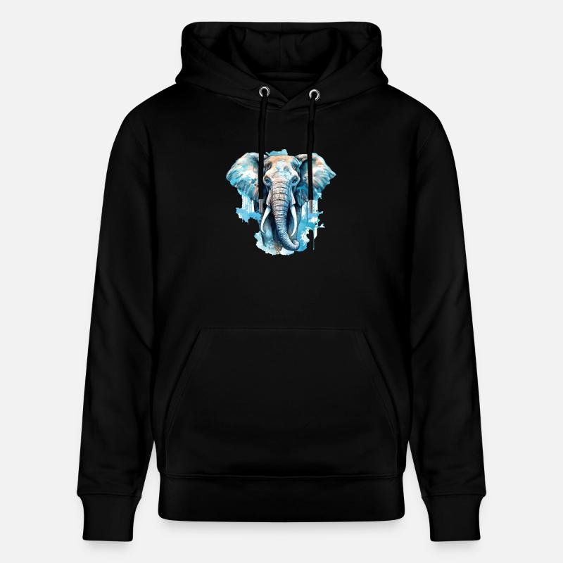 Éléphant - Sweat à capuche bio CRUISER Stanley/Stella Unisexe - noir