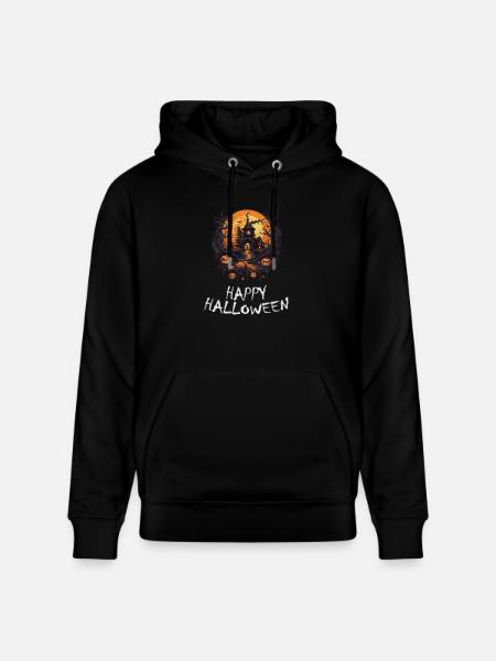 Halloween - Happy Halloween - Stanley/Stella CRUISER Unisex Organic Hoodie - black