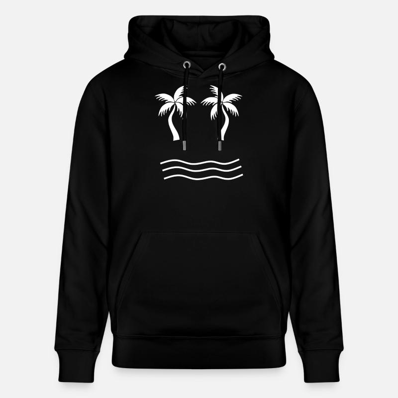 Palmier Blanc - Sweat à capuche bio CRUISER Stanley/Stella Unisexe - noir