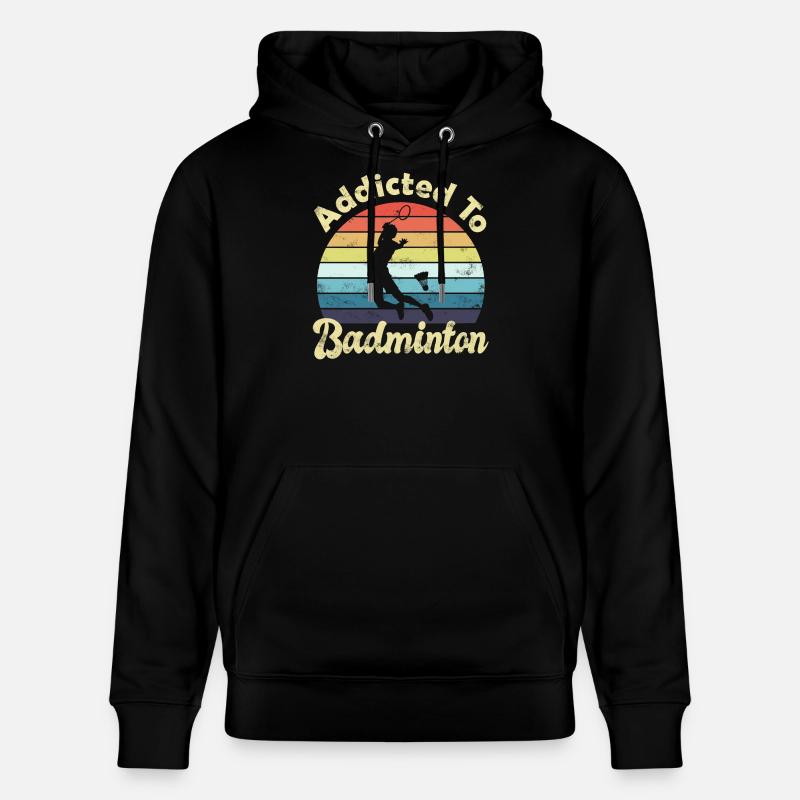Badminton - Sweat à capuche bio CRUISER Stanley/Stella Unisexe - noir