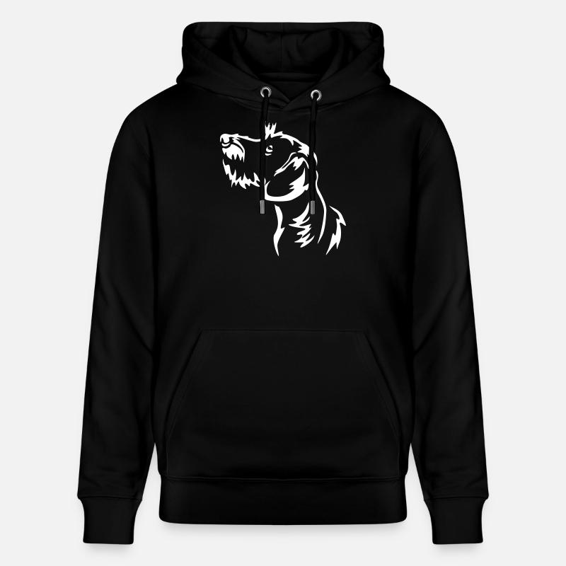 Tête de teckel « Black Edition » - Sweat à capuche bio CRUISER Stanley/Stella Unisexe - noir