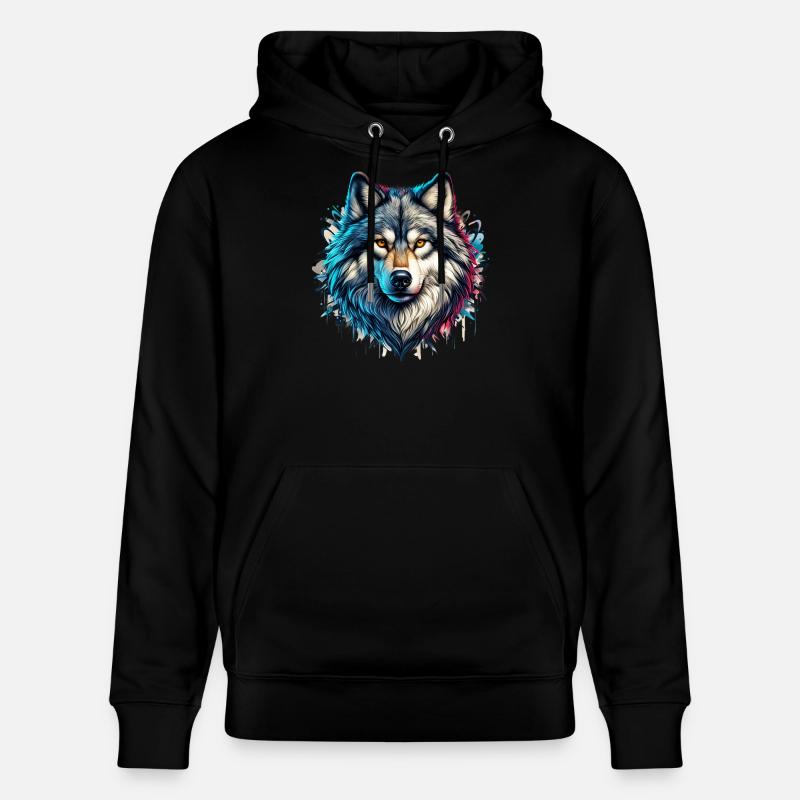 Wolf - Stanley/Stella Unisex Bio-Hoodie CRUISER - Schwarz