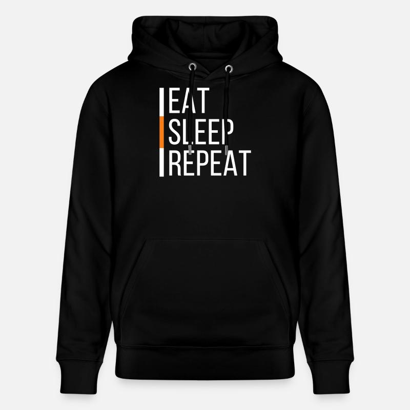EAT SLEEP REPEAT - Sweat à capuche bio CRUISER Stanley/Stella Unisexe - noir