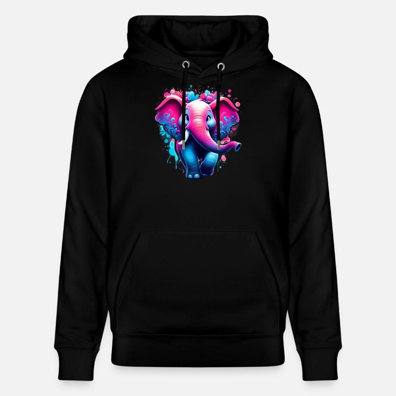 Éléphant - Sweat à capuche bio CRUISER Stanley/Stella Unisexe - noir