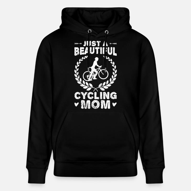 Fahrradfahrer Mutter - Stanley/Stella Unisex Bio-Hoodie CRUISER - Schwarz