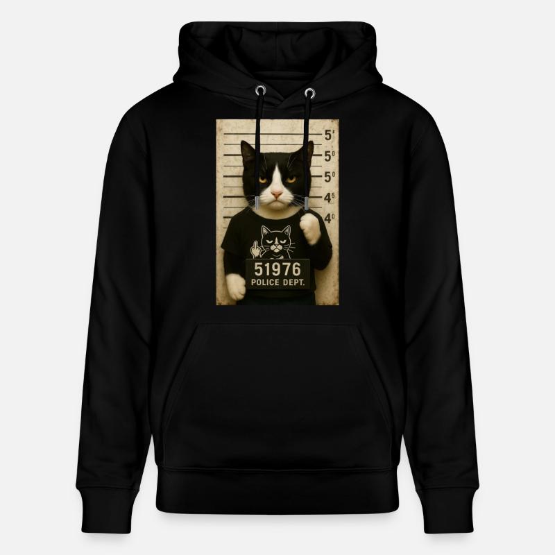 Chat de prison - Sweat à capuche bio CRUISER Stanley/Stella Unisexe - noir