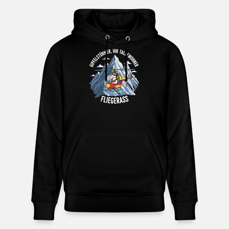 Pilote Licorne - Sweat à capuche bio CRUISER Stanley/Stella Unisexe - noir