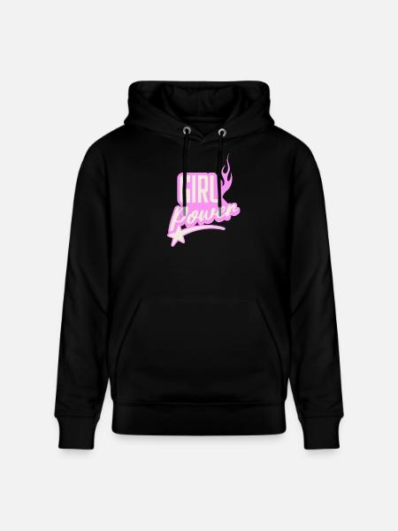 Girl Power suiker roze vlammend grafisch ontwerp - Stanley/Stella Uniseks bio-hoodie CRUISER  - zwart