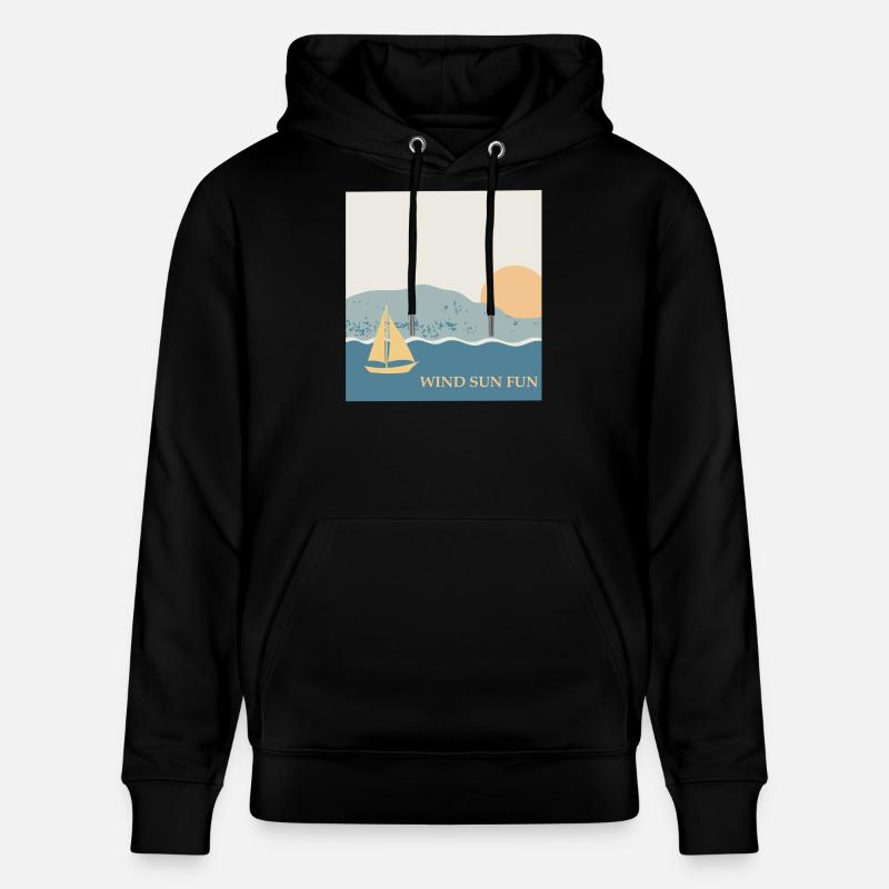 Vent Soleil Plaisir Navigation Rêve - Sweat à capuche bio CRUISER Stanley/Stella Unisexe - noir