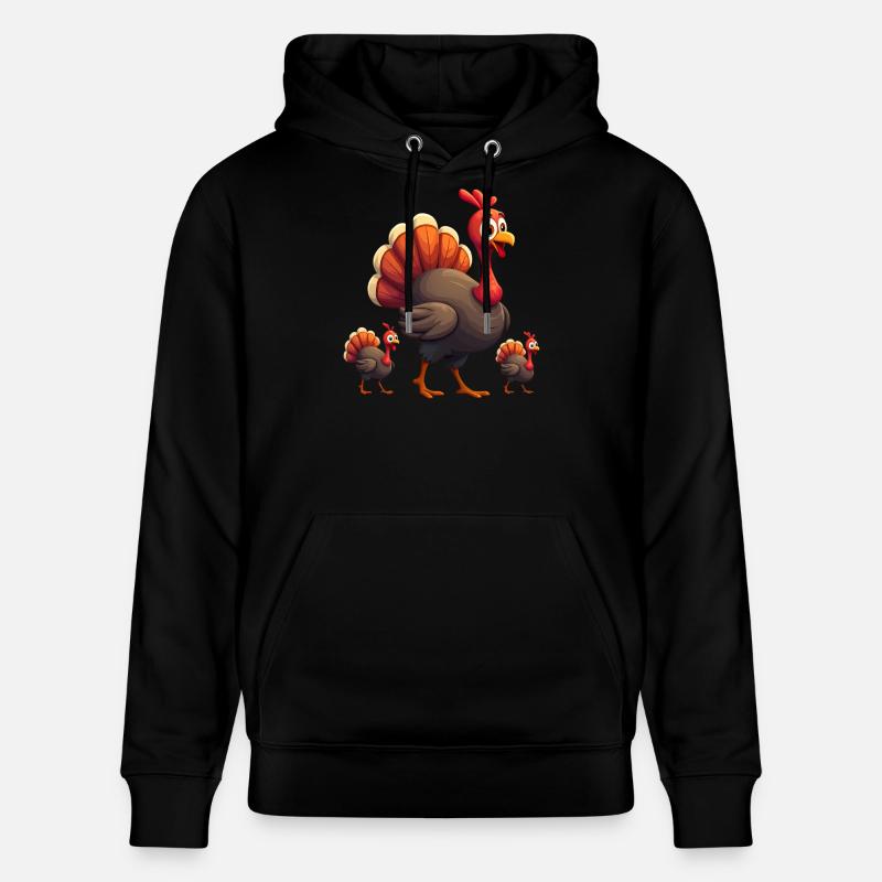 Bébé dinde de Thanksgiving - Sweat à capuche bio CRUISER Stanley/Stella Unisexe - noir