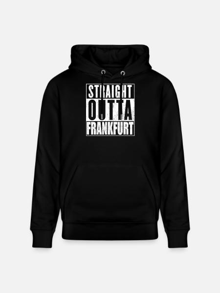 Straight Outta Frankfurt - Stanley/Stella Unisex Bio-Hoodie CRUISER  - Schwarz