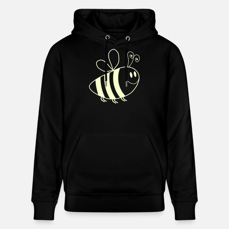 Motif des abeilles souriantes - Sweat à capuche bio CRUISER Stanley/Stella Unisexe - noir