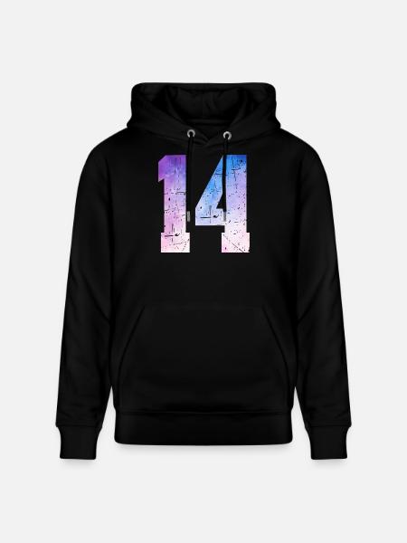 Issue 14 – 14th Anniversary Gift - Stanley/Stella CRUISER Unisex Organic Hoodie - black
