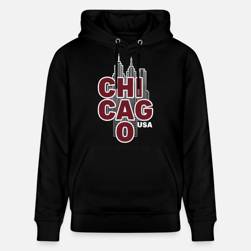 Chicago Skyline, USA, Illinois - Sweat à capuche bio CRUISER Stanley/Stella Unisexe - noir