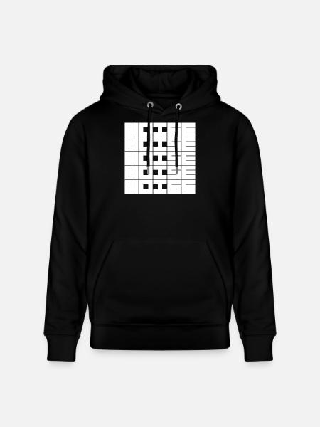 noise grid logo - Stanley/Stella CRUISER Unisex Organic Hoodie - black