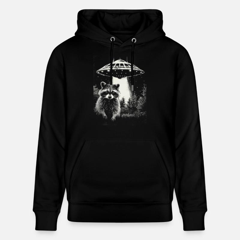 Drôle de raton laveur OVNI - Sweat à capuche bio CRUISER Stanley/Stella Unisexe - noir