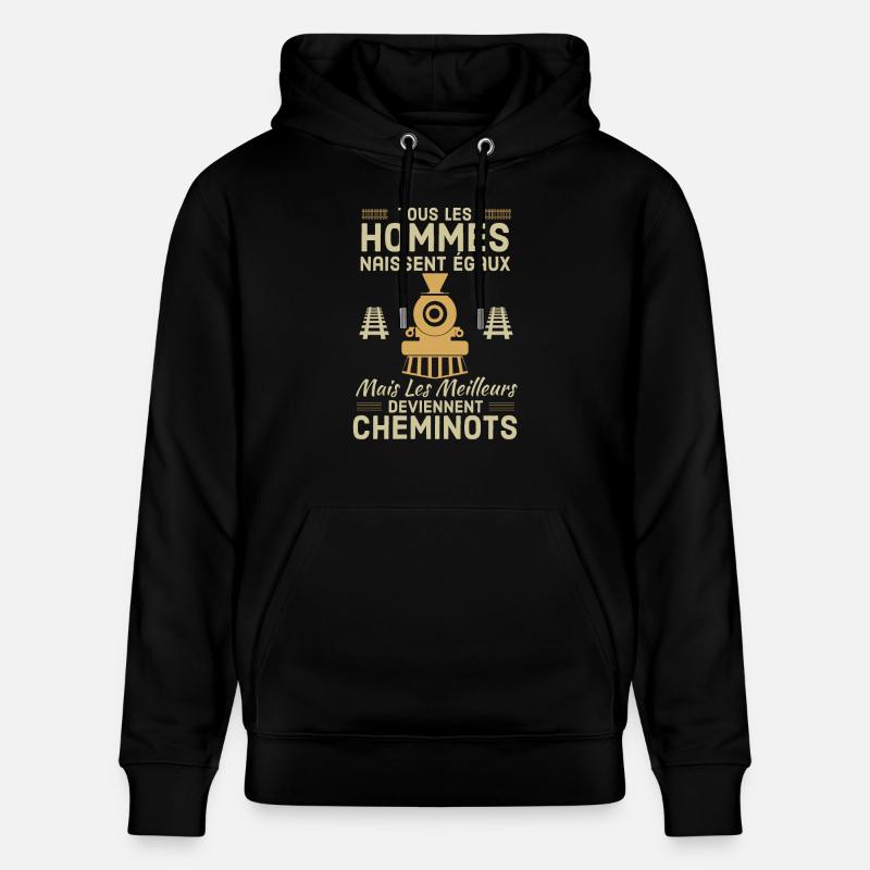 Cheminots - Sweat à capuche bio CRUISER Stanley/Stella Unisexe - noir