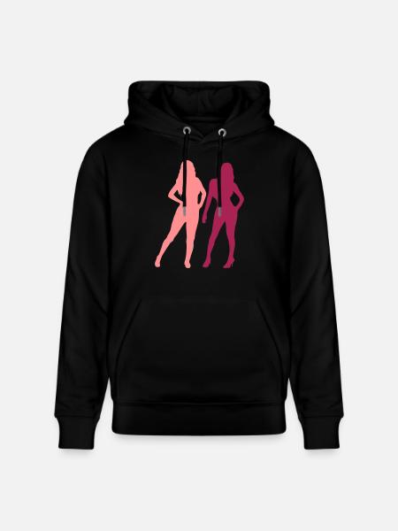 Sexy 2 Frauen - Stanley/Stella Unisex Bio-Hoodie CRUISER  - Schwarz