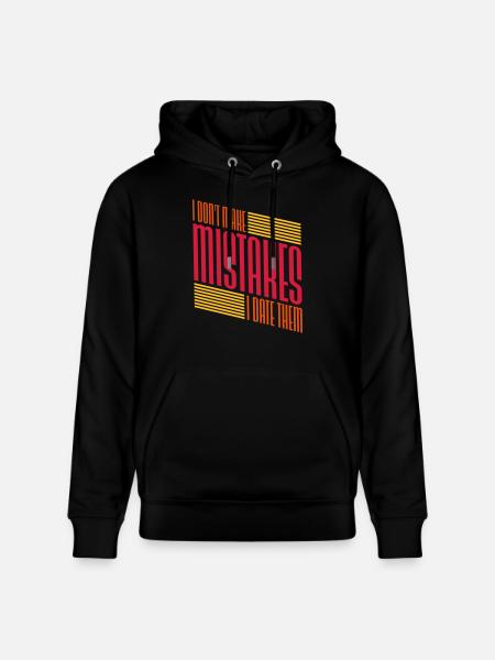Date Mistakes Quote Logo - Stanley/Stella CRUISER Unisex Organic Hoodie - black
