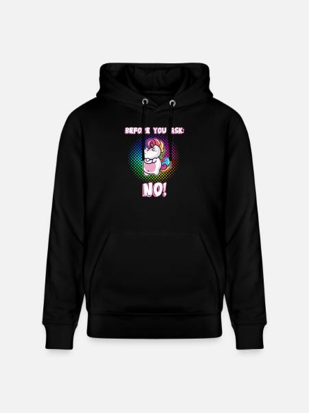 Before you ask: No! - Stanley/Stella CRUISER Unisex Organic Hoodie - black