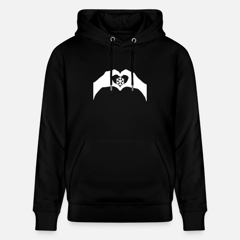 L'amour de la neige - Sweat à capuche bio CRUISER Stanley/Stella Unisexe - noir