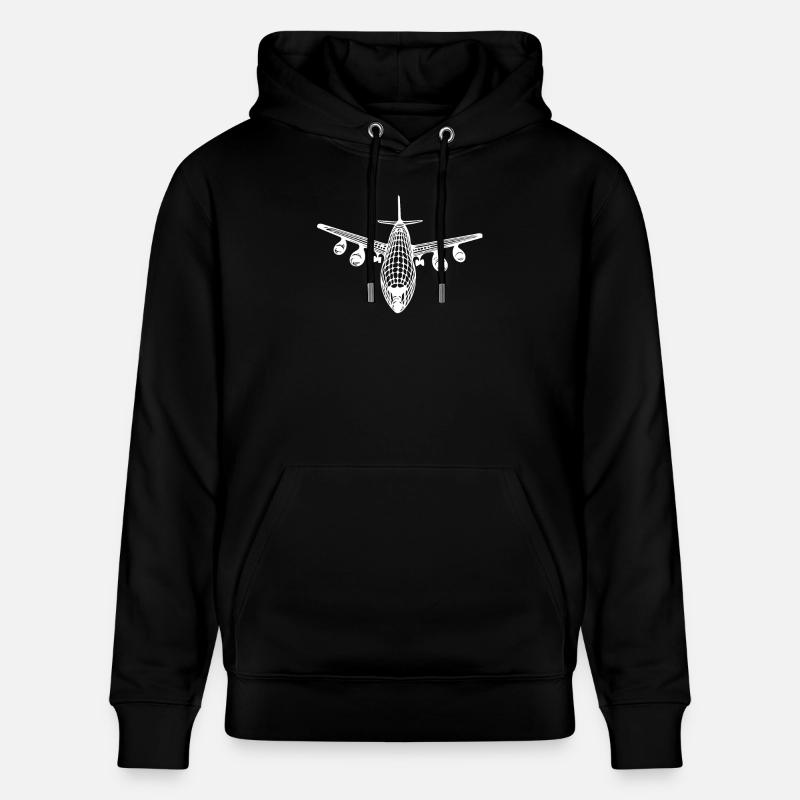 Flugzeug - Stanley/Stella Unisex Bio-Hoodie CRUISER  - Schwarz
