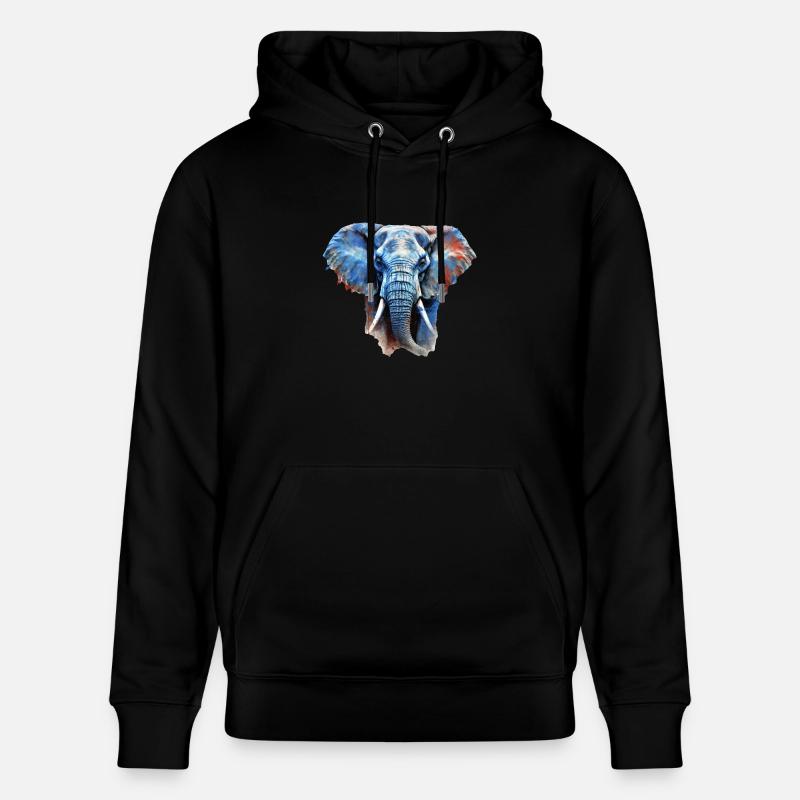 Éléphant - Sweat à capuche bio CRUISER Stanley/Stella Unisexe - noir