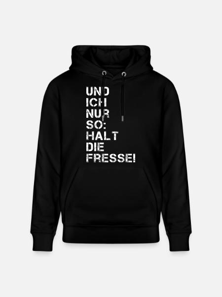 Fresse halten - Stanley/Stella Unisex Bio-Hoodie CRUISER  - Schwarz