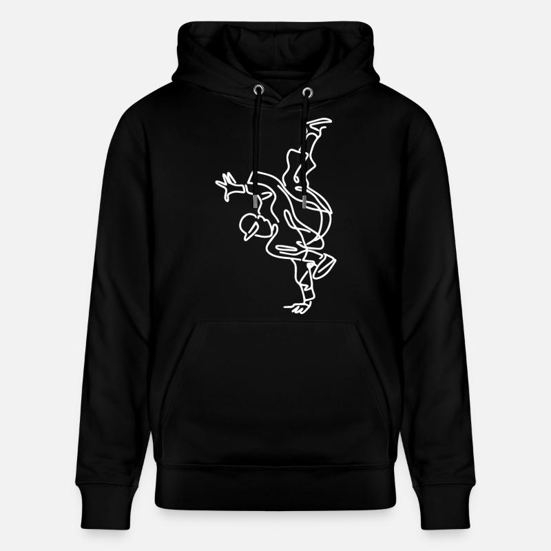 Croquis de breakdance - Sweat à capuche bio CRUISER Stanley/Stella Unisexe - noir