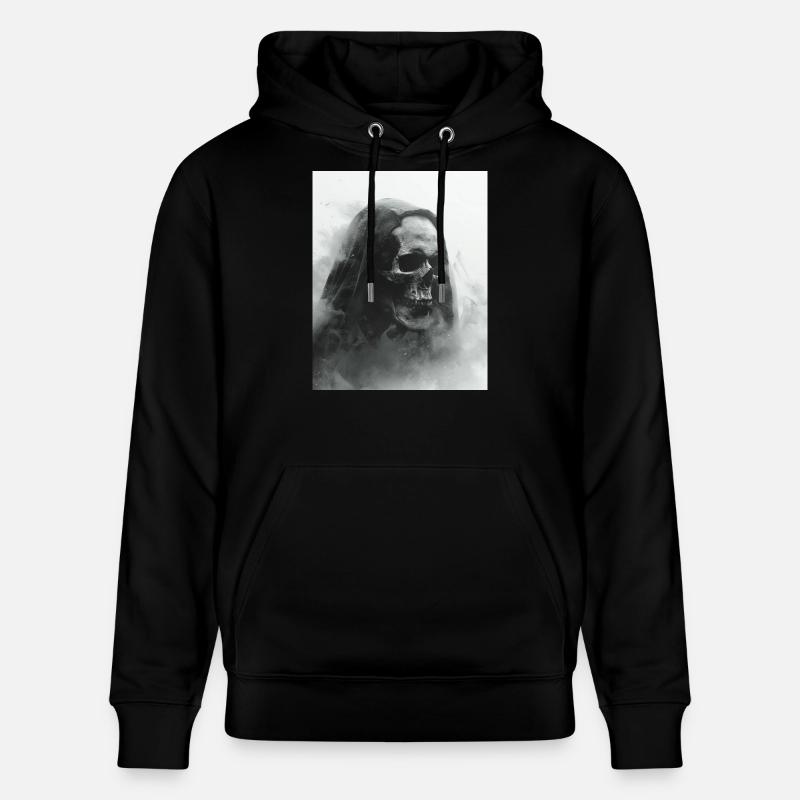 Crâne sombre dans le brouillard - Sweat à capuche bio CRUISER Stanley/Stella Unisexe - noir