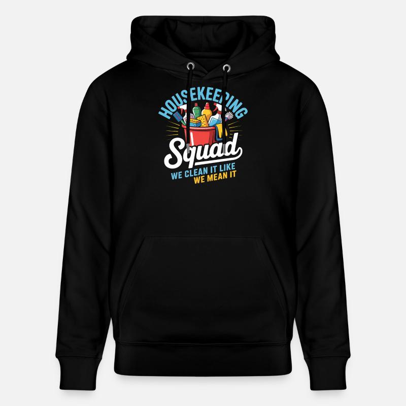 Conception de nettoyage amusante - Sweat à capuche bio CRUISER Stanley/Stella Unisexe - noir