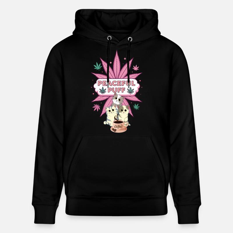 Peaceful Puff C&C - Sweat à capuche bio CRUISER Stanley/Stella Unisexe - noir