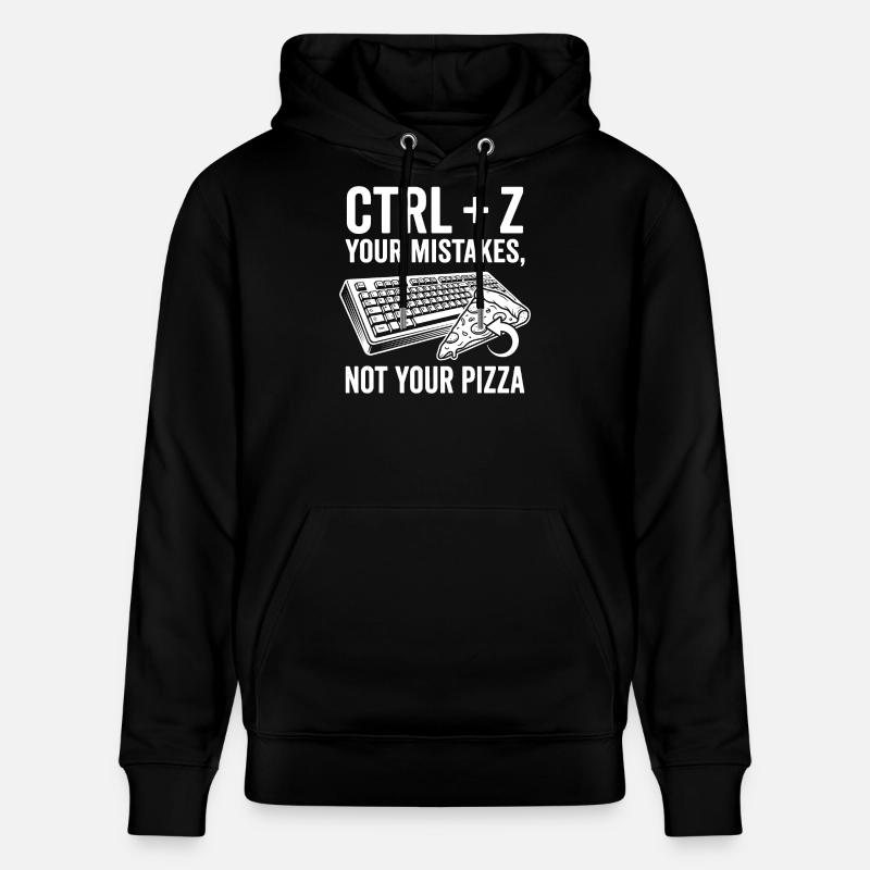 Ctrl + Z Your Mistakes Not Pizza - Stanley/Stella Unisex Bio-Hoodie CRUISER  - Schwarz