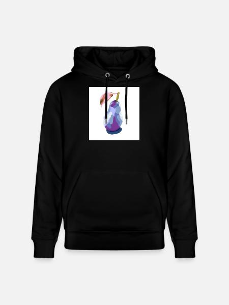 Pear in Pastels Abstract - Stanley/Stella CRUISER Unisex Organic Hoodie - black