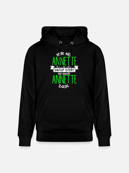 ANNETTE die Echte - Stanley/Stella Unisex Bio-Hoodie CRUISER - Schwarz