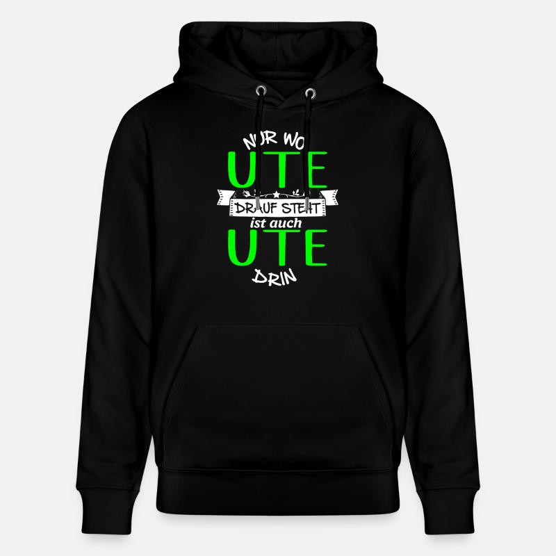 UTE die Echte - Stanley/Stella Unisex Bio-Hoodie CRUISER  - Schwarz