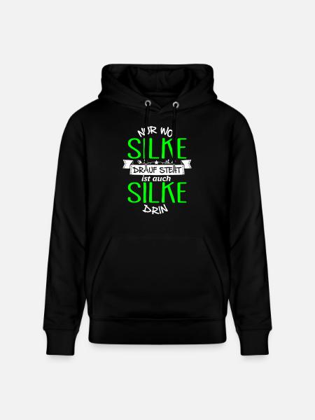 SILKE die Echte - Stanley/Stella Unisex Bio-Hoodie CRUISER  - Schwarz